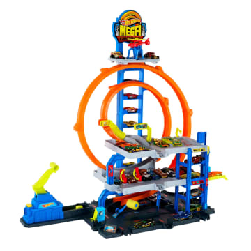 Hotwheels City-Méga Garage-Coffret Avec Voiture et Hélicoptère - Imagen 3 de 5