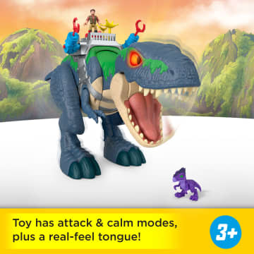 Fisher-Price Imaginext Jurassic World Rebirth Ultimate Action Chomp T. Rex Dino Toy & Action Figures - Image 2 of 6