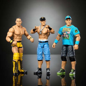 WWE Elite Collection John Cena 3-Pack, Collectible Set Of 6-inch Action Figures With Articulation - Imagen 5 de 7