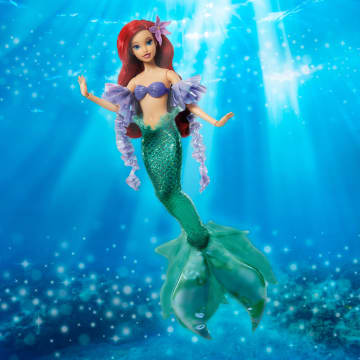 ariel doll blue dress Disney Store Ariel Limited Edition 2024 simplified version of D23 doll in blue  dress : r/disneyprincess