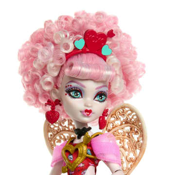 Monster High Scary Sweet Birthday Cupid Asteria Doll in Party Dress With Balloon & Gift - Imagem 5 de 6