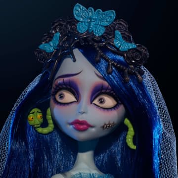 Monster High Skullector Corpse Bride Collectible Doll, Emily in Gothic Wedding Dress With Veil