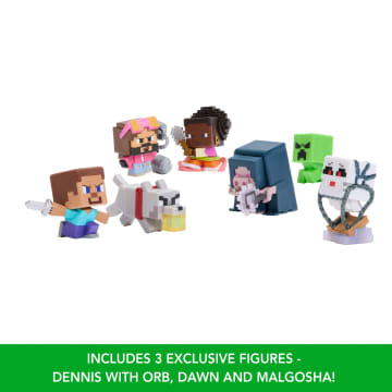 Minecraft Mini Mode Overworld Battle Pack With 7 Mini Action Figures Inspired By The Movie - Imagen 3 de 6