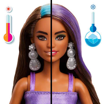 Barbie Party Unboxed Glam Party Series Purple Sparkle Doll & Accessories With 10 Surprises - Imagen 3 de 6