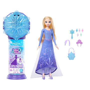 Disney Frozen JEWEL REVEAL Ice Skating Elsa Fashion Doll | Mattel