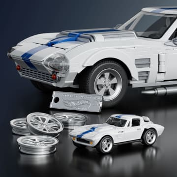 Mattel Brick Shop Hot Wheels Jogo de Construção Elite '63 Corvette Grand Sport - Imagem 5 de 6