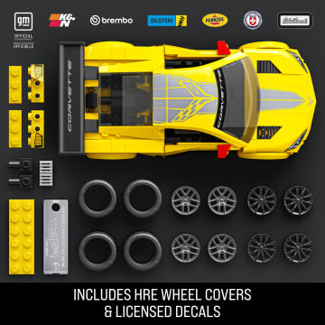 Mattel Brick Shop Hot Wheels '20 Corvette C8.R Building Toy Kit