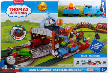 Thomas & Friends Load & Launch Barrel Delivery Set By Fisher-Price & Classic Motorized Toy Train - Imagem 6 de 6