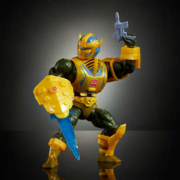 Masters Of Universe Origins & Transformers Bumblebee Armor Man At Arms Action Figure, MOTU 5.5 Inch Toy