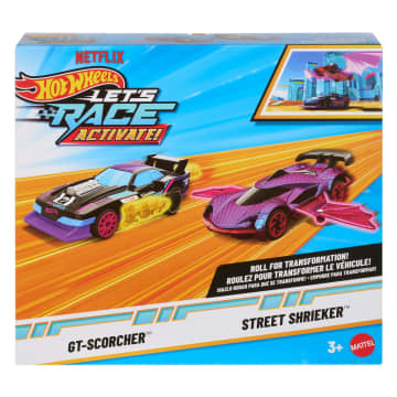 ホットウィール STOCKCAR HOT WHEELS LET'S RACE ACTIVATE! GT-SCORCHER And STREET SHRIEKER