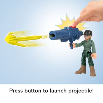 Fisher-Price Imaginext Jurassic World Rebirth Set With 6 Action Figures, Launcher & Accessories - Image 3 of 6