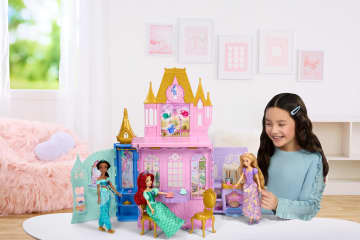 Disney Princess CLOSE & CARRY Castle & Rapunzel Fashion Doll | Mattel