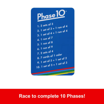 Phase 10 Card Game For Families, Adults And Kids, Rummy-Style Play in A Storage Tin