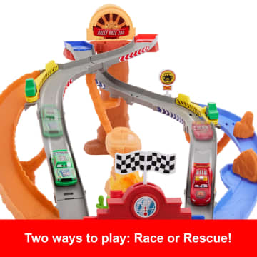 Disney And Pixar Cars Radiator Springs Race & Rescue Rescue Road Raceway Playset With 4 Toy Cars - Image 3 of 6