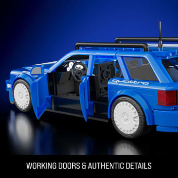 Mattel Brick Shop Hot Wheels Audi Avant RS2 Building Toy Kit (253 Pieces), For Collectors