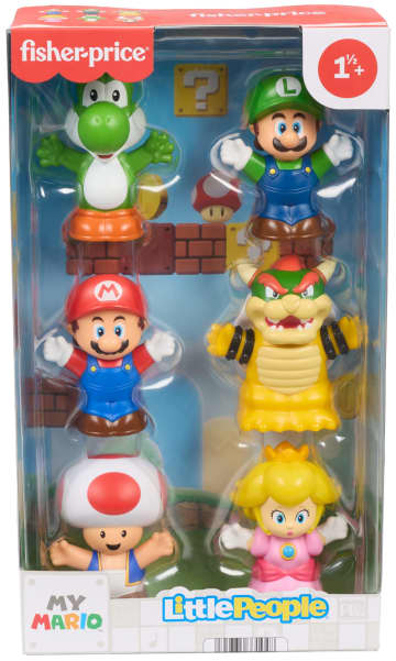 Fisher-Price Little People My Mario Figure 6-Pack | Mattel