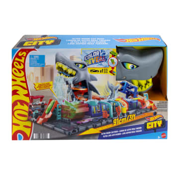 Hot Wheels City Pista de Brinquedo Lava-Rápido Mega Tubarão - Imagem 6 de 6