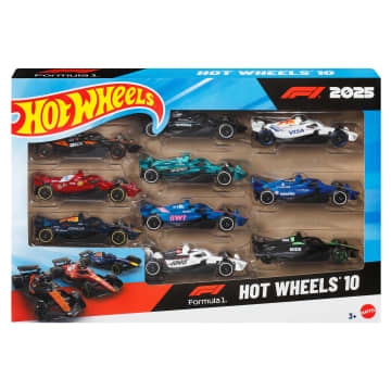 Hot Wheels Formula 1 Set of 10 Toy Cars | Mattel