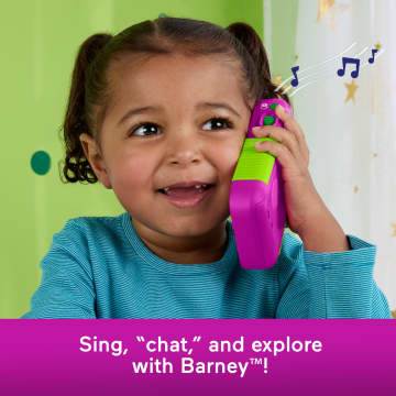 Fisher-Price Barney's World Hey Barney Phone Musical Toddler Toy With Lights For Kids, Multilanguage Version - Image 5 of 6