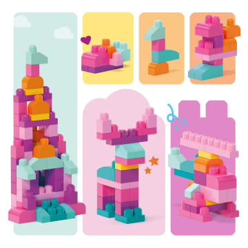 MEGA BLOKS First Builders Big Building Bag Toy Blocks With Storage Bag (80 Pieces) For Toddler