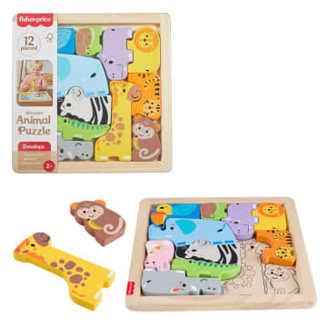 Fisher-Price Brinquedo para Bebês Amigos Animaizinhos de Madeira