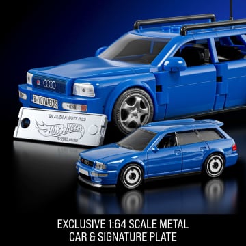 Mattel Brick Shop Hot Wheels Audi Avant RS2 Building Toy Kit (253 Pieces), For Collectors - Image 5 of 6