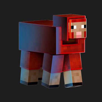 Minecraft Diamond Level Sheep Action Figure & 3 Accessories, 5.5-Inch Collector Scale