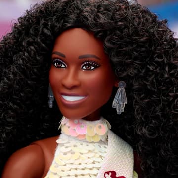 Barbie The Movie President Collectible Doll, Issa Rae As President Barbie Wearing Shimmery White  Blouse & Short Set