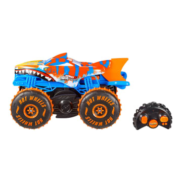 Hot Wheels Monster Trucks-Véhicule Tiger Shark Escaladeur-à Piles - Imagen 5 de 6