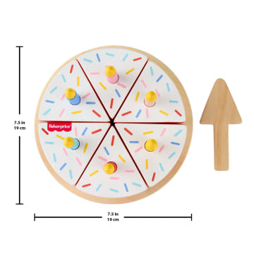 Fisher-Price Wooden Cake, Pretend Food Decorating Set For Preschool Kids, 14 Wood Pieces - Imagem 6 de 6