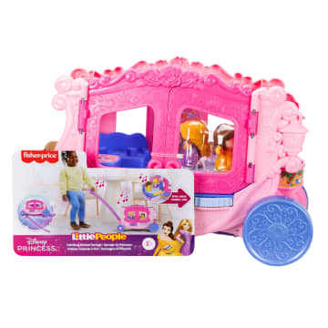 Fisher-Price Little People Disney Princess Pull-Along Musical Carriage Toddler Toy With 2 Figures - Imagen 6 de 6