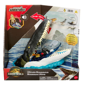 Jurassic World Rebirth Deluxe Mosasaurus Playset, 7 interactive Features & Sound Fx, 6 Micro Figs - Imagem 6 de 6
