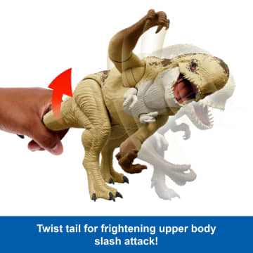 Jurassic World Rebirth Distortus Rex Action Figure, 22 inch Rumble N Rampage Dinosaur Toy, 2 Attacks - Imagem 3 de 6