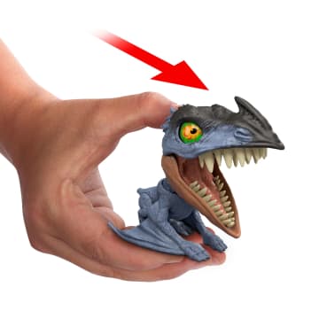 Jurassic World Mighty Little Biters Dinosaur Toy With Bite Action, Eye Change, Collectible Figure - Image 3 of 6
