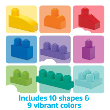 MEGA BLOKS First Builders Big Building Bag Toy Blocks With Storage Bag (80 Pieces) For Toddler - Imagen 3 de 6