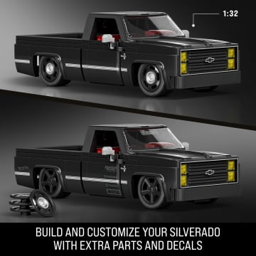 Mattel Brick Shop Hot Wheels '83 Chevy Silverado Building Toy Kit