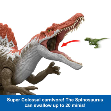 Jurassic World Super Colossal Spinosaurus Pack, 36 inch Long Dinosaur Toy & 2 Mini Figures - Image 3 of 6