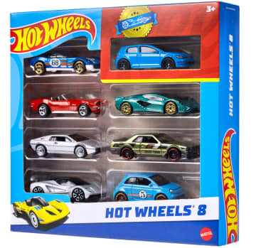 Hot Wheels Set Of 8 Basic Toy Cars & Trucks in 1:64 Scale Including 1 Exclusive Car, Styles May Vary - Image 3 of 4