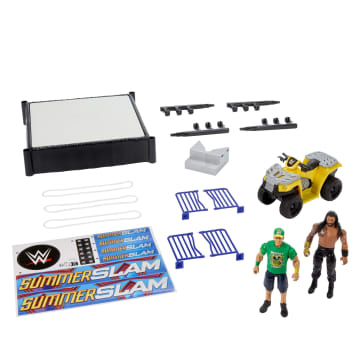 WWE Wrekkin’ Icon vs Icon Playset With Superstar Ring, 2 6-Inch Action Figures, Vehicle & Accessories