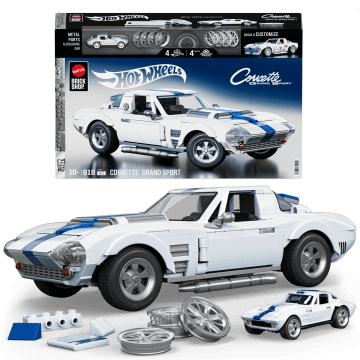 Mattel Brick Shop Hot Wheels Jogo de Construção Elite '63 Corvette Grand Sport