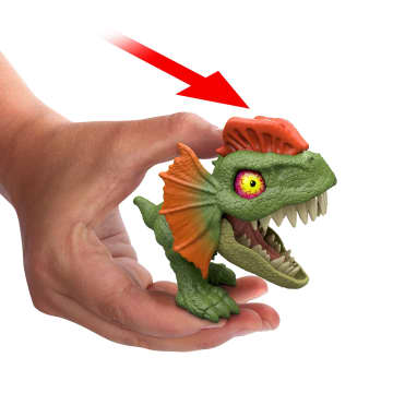 Jurassic World Mighty Little Biters Dinosaur Toy With Bite Action, Eye Change, Collectible Figure - Imagen 3 de 6