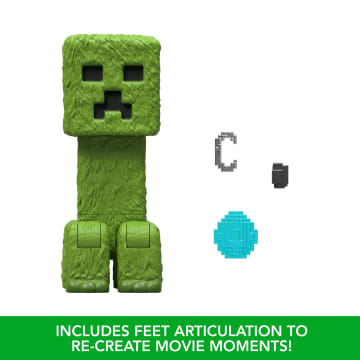Minecraft Creeper Action Figure & Accessories, 4-Inch Toy Set Inspired By A Minecraft Movie - Image 5 of 6