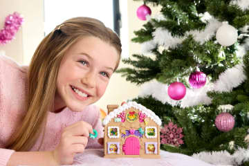 Polly Pocket Doll And Playset Advent Calendar, Diy Gingerbread House With Dollhouse Furniture, And 24+ Holiday Accessories