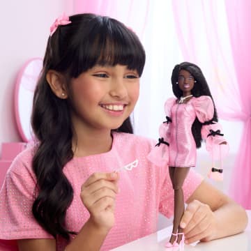 barbie with black and pink dress DELUXE STYLE Doll Color:Light Natural Drawers/White Frame custom leather from Leather Waves princess barbie pink dress Spaghetti Strap Black Sparkle this celebration of the