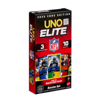 UNO Elite NFL Booster Set With 30 Elite Action Cards, 2025 Core Edition (Players May Vary)