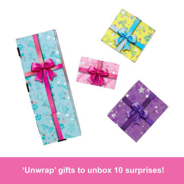 Barbie Party Unboxed Pet Birthday Series Doll & Accessories, Birthday Bows Set With 10 Surprises - Imagem 3 de 6