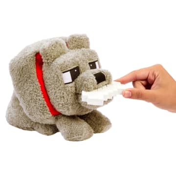 Minecraft Food Mode Dennis Plush Interactive Toy With Sounds & Bone Accessory, Inspired By The Movie - Image 3 of 6