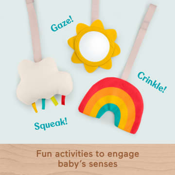 Fisher-Price Wooden Activity Gym, Wood Frame With 3 Sensory Toys & Mat For Newborn Babies - Imagen 5 de 6