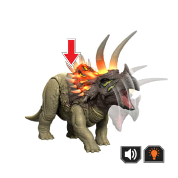 JURASSIC WORLD WILD ROAR Triceratops | Mattel