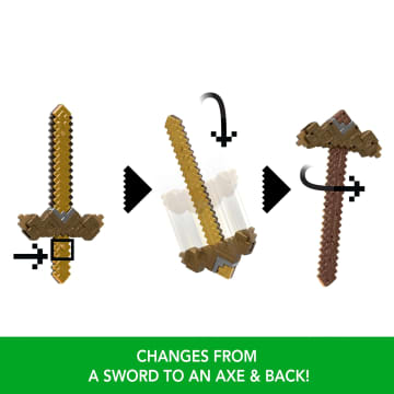 MINECRAFT Click and Switch Sword and Pickaxe Roleplay | Mattel